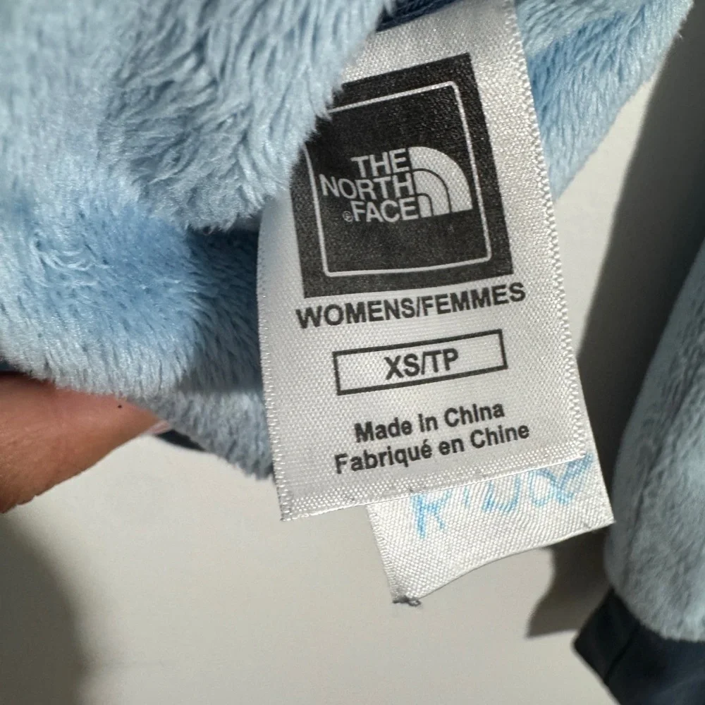 The North Face Reversible Fleece Hoodie‎ Blue and Light Blue Women’s XS